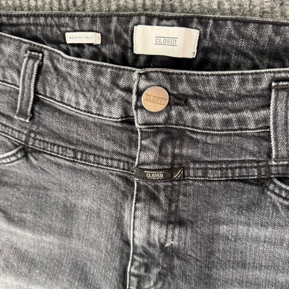 CLOSED Womens 27 Slim Jeans Black Wash Denim Made in Italy Minimalist Streetwear - Picture 3 of 11